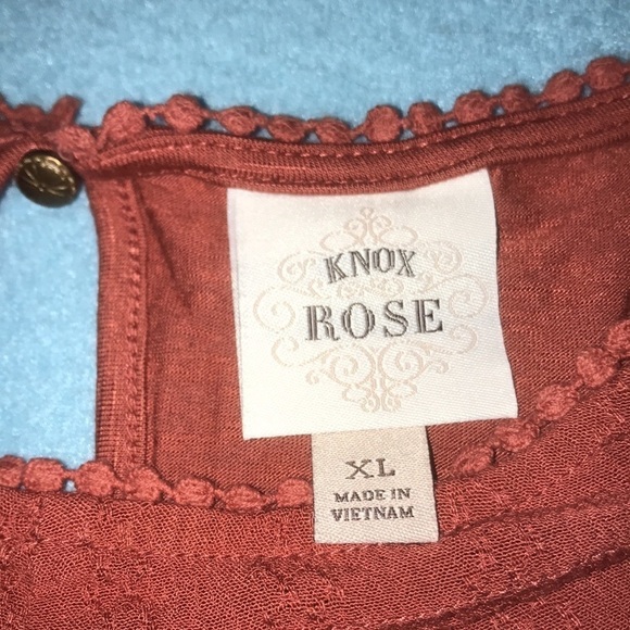 𝅺KNOX ROSE rust colored button keyhole in back beautiful details NEW size XL - Picture 3 of 6